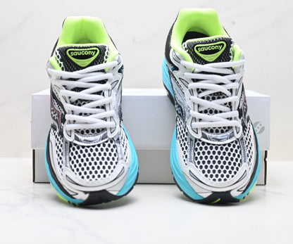Saucony Pro Grid Omni 9 White-Blue Running Sneaker