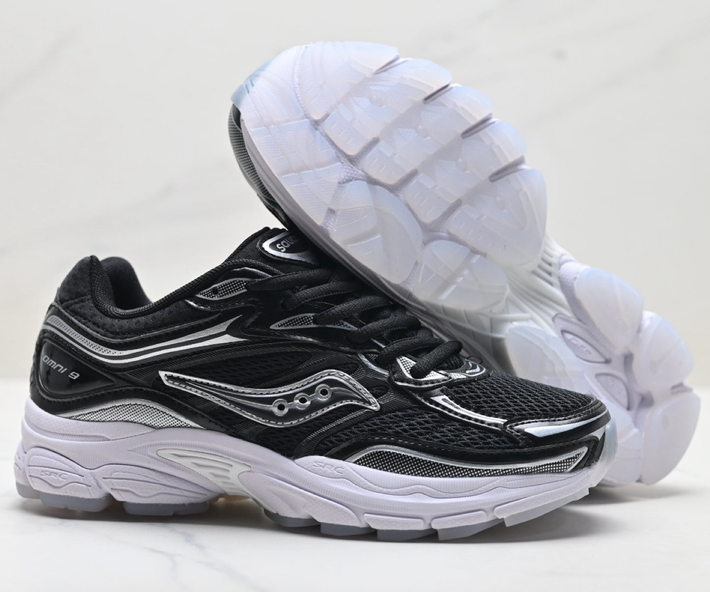 Saucony Pro Grid Omni 9 Black-White Running Sneaker