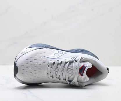 Saucony Triumph 22 Gray-Navy Ultralight Running Sneaker