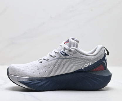Saucony Triumph 22 Gray-Navy Ultralight Running Sneaker