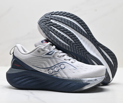 Saucony Triumph 22 Gray-Navy Ultralight Running Sneaker