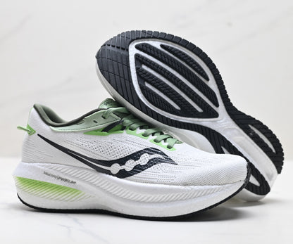 Saucony Triumph 21 White-Black Ultralight Running Sneaker