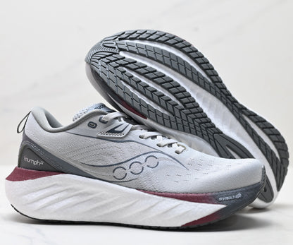Saucony Triumph 22 Gray-White Ultralight Running Sneaker