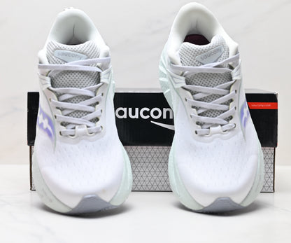 Saucony Triumph 22 White-Blue Ultralight Running Sneaker