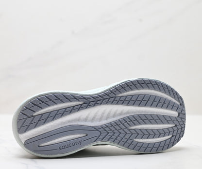 Saucony Triumph 22 White-Blue Ultralight Running Sneaker