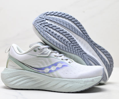 Saucony Triumph 22 White-Blue Ultralight Running Sneaker