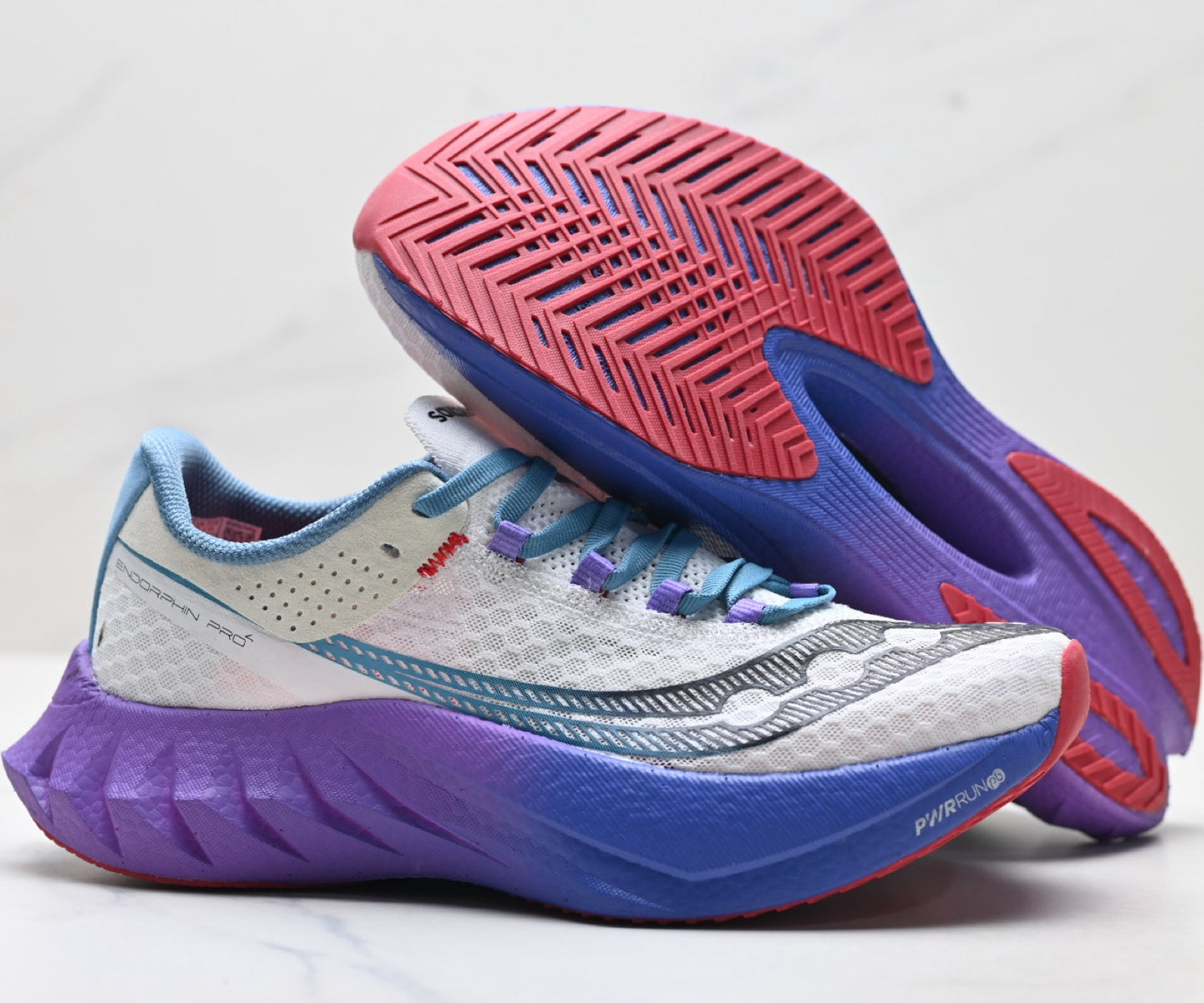 Saucony ENDORPHIN PRO4 White-Purple Running Sneaker