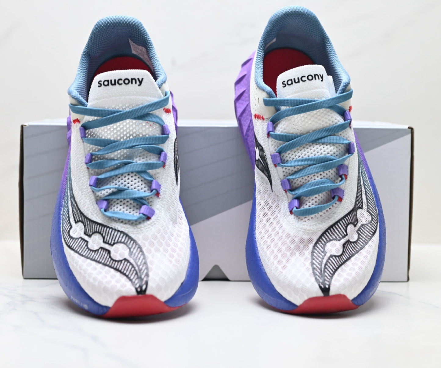 Saucony ENDORPHIN PRO4 White-Purple Running Sneaker