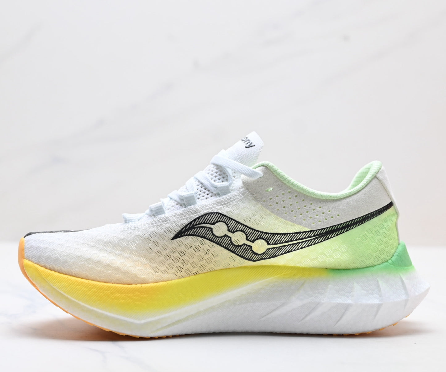 Saucony ENDORPHIN PRO4 White-Yellow Running Sneaker