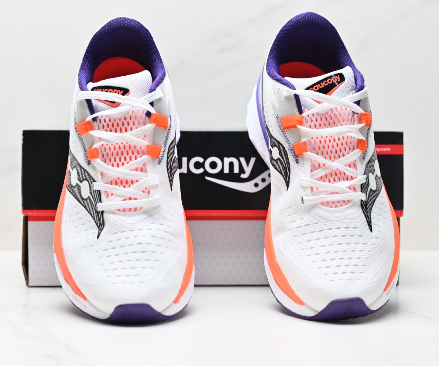 Saucony SPEED 4 White-Purple Running Sneaker